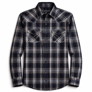 Men's Western ReClaim Pearl Snap Button Down 100% Lightweight Cotton Shirt Med